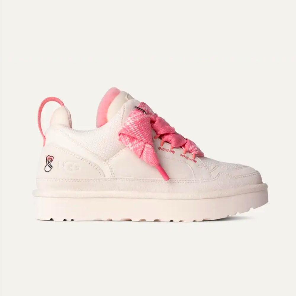 UGG White and Pink Sneakers